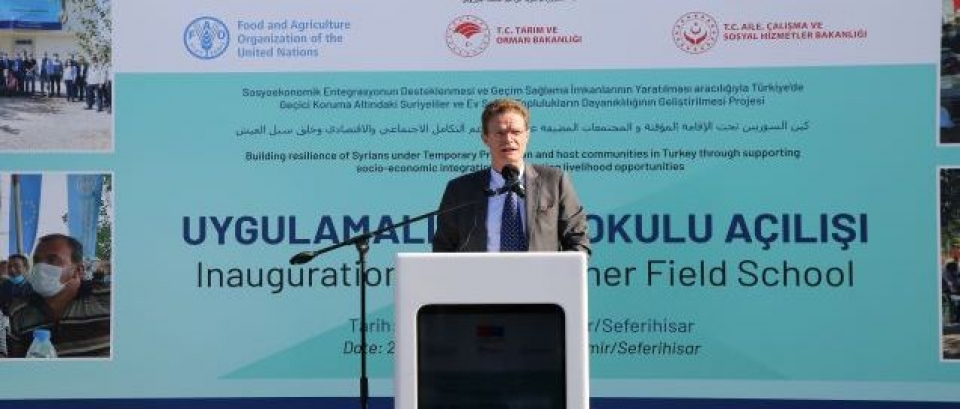 FAO Turquie lance des champs-écoles des producteurs afin de soutenir les réfugiés Syriens et producteurs locaux 